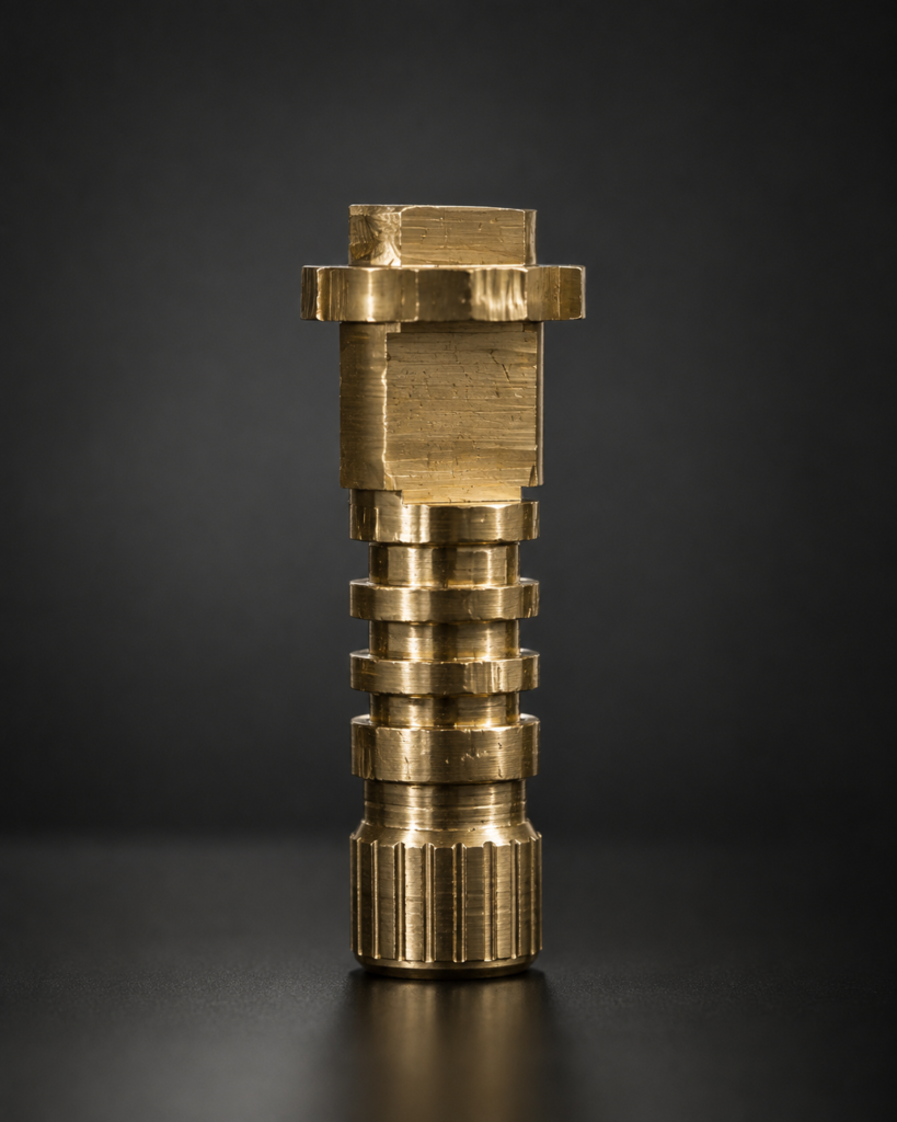 Premium CNC machined brass hose tail connectors with precision barbed hose ends for secure plumbing, pneumatic, and industrial hose connections.